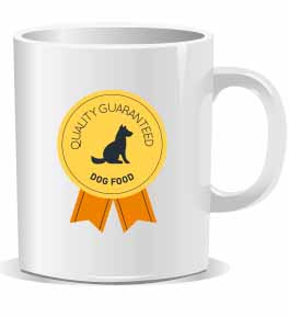 แก้วเซรามิคสีขาว Quality guaranteed dog food coffee mug